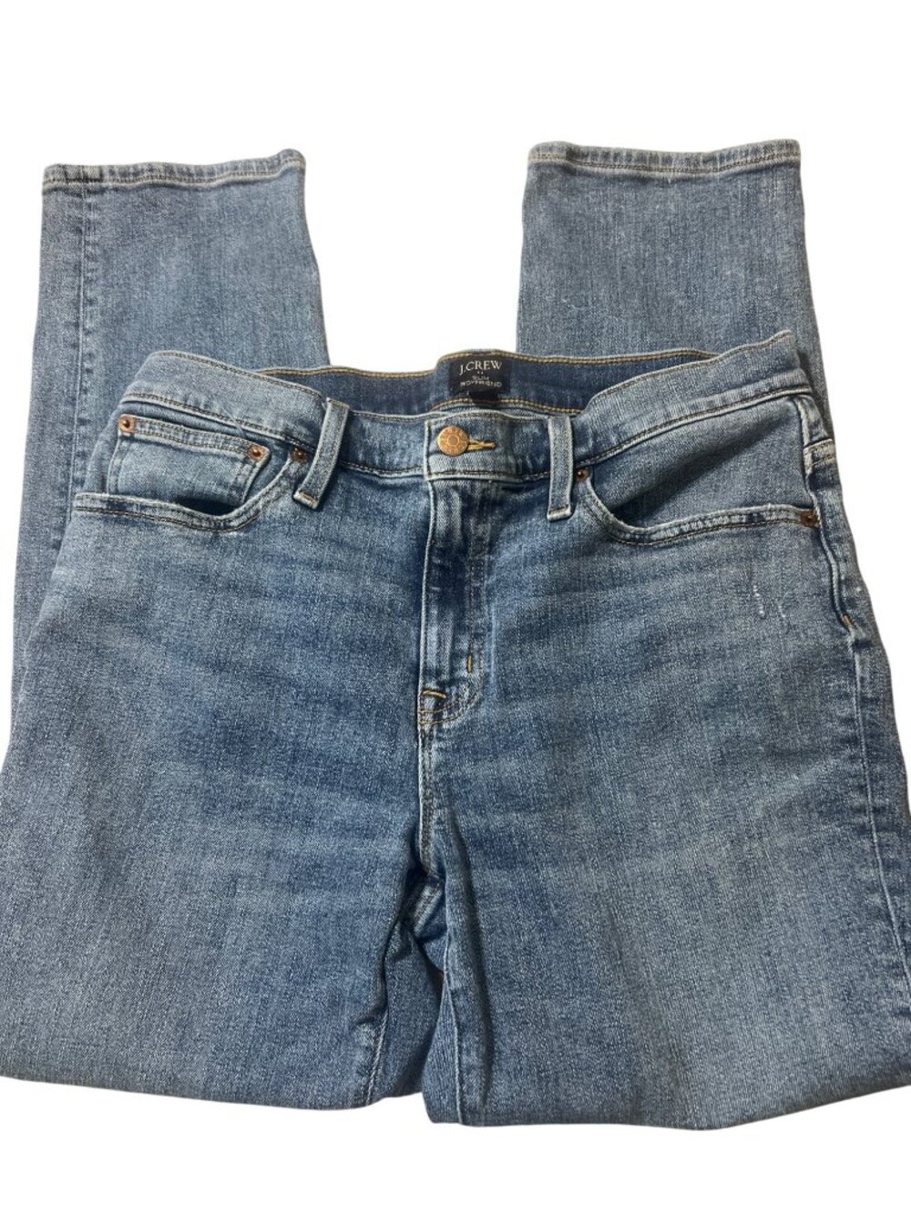 J.Crew Slim Boyfriend Jeans Mid Rise Blue Denim Button Zipper Size 29